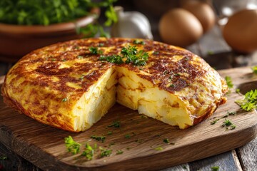 Spanish potato omelette homemade tortilla de patatas