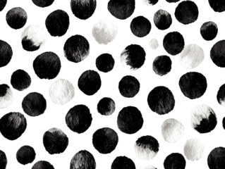 Black and White Circles Texture Pattern