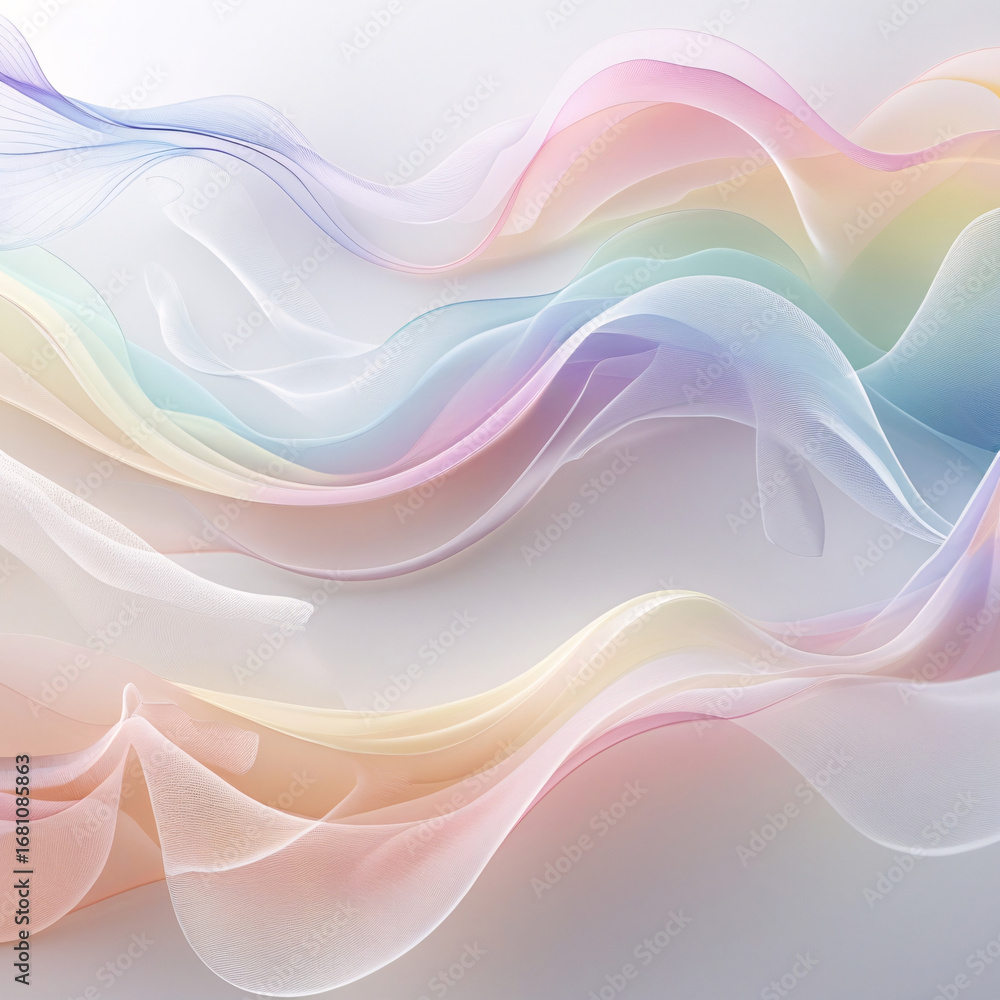 Fototapete blue wave. blue abstract wave flow, vector abstract design element, generative ai abstract image of 
