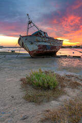 Fischerboot am Puerto Deportivo de Sancti Petri bei Sancti Petri in der Provinz Cadiz in Andalusien...