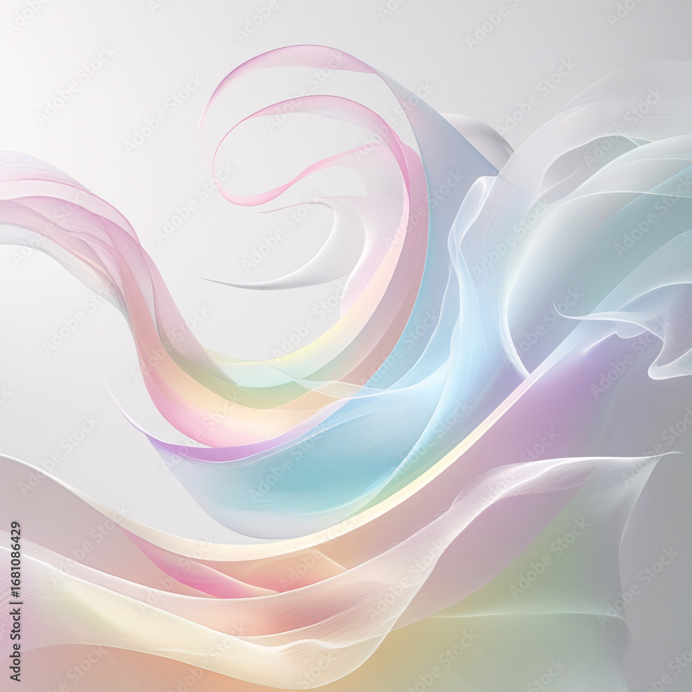 Fototapete blue wave. blue abstract wave flow, vector abstract design element, generative ai abstract image of 
