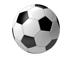 Fototapeta premium Classic black and white soccer ball isolated on white background