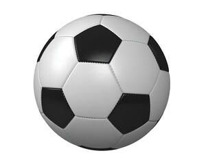 Fototapeta premium Classic black and white soccer ball isolated on white background