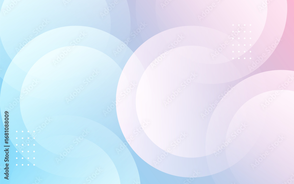 Poster Creative abstract background with overlapping transparent circles on a soft pastel gradient, perfect for modern digital design
