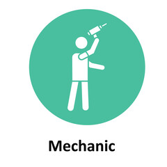 Mechanic Vector Icon which can easily modify or edit