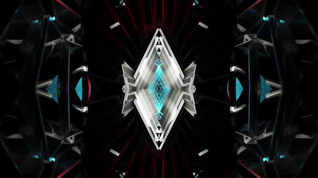 Newest crystall multicolored space amazing sci fi metal kaleidoscope VJ loop background