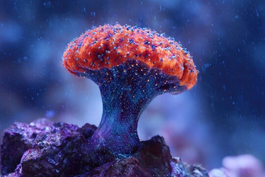 Red and Blue St Thomas Rhodactis Coral