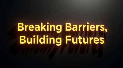 Fototapeta premium A powerful visual representation of breaking barriers, building futures, symbolizing overcoming obstacles, fostering progress, and creating opportunities for a brighter tomorrow
