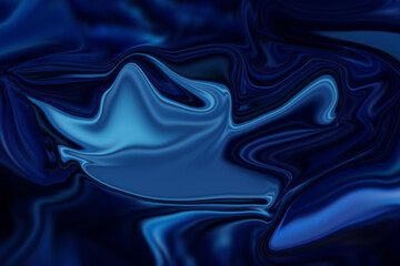 Abstract swirling blues and light blue shapes create a mesmerizing and fluid artistic composition