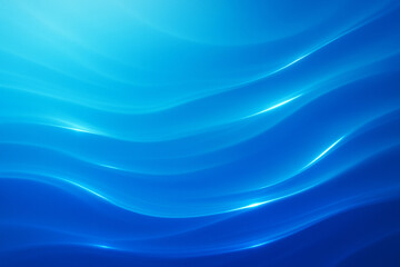 Obraz premium Light glowing cyan blue waves blending smoothly into layered fluid curved luminous streaks