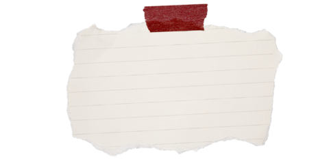 blank lined paper notebook paper with tape isolated on transparent background,note paper message office business tag sign,sheet of paper