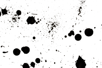 Abstract grunge black and white distressed texture splatter splash paint transparent overlay background