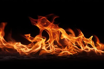 Fototapeta premium Fire on dark backdrop