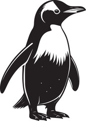 Christmas Penguin Icon in Black | Vector Silhouette Artwork