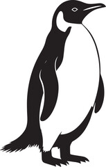 Christmas Penguin Icon in Black | Vector Silhouette Artwork