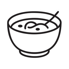 Yogurt Bowl Minimalist Line Art