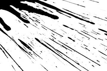 Abstract grunge black and white distressed texture splatter splash paint transparent overlay...