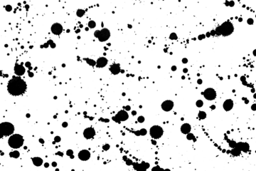 Abstract grunge black and white distressed texture splatter splash paint transparent overlay background