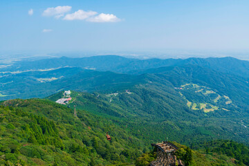 筑波山山頂（女体山）からの関東平野展望