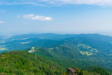 筑波山山頂（女体山）からの関東平野展望