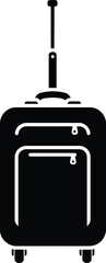Obraz premium Black and White Suitcase Illustration.