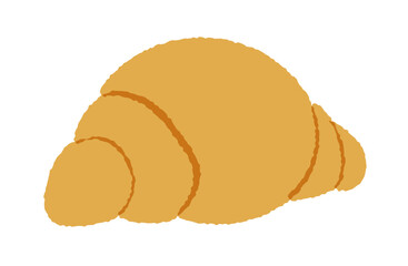 Flat illustration of a croissant