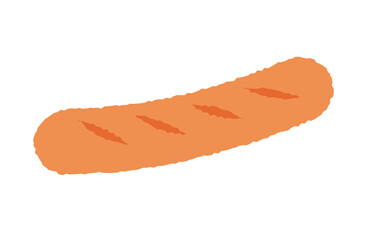 Flat illustrations of sausages, wieners, and frankfurters.