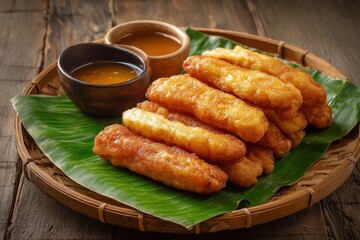 Deep fried banana a traditional Thai snack and dessert