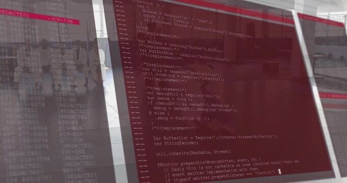 Two martial artists sparring on mat initiating code overlay illustrating tech balance testing