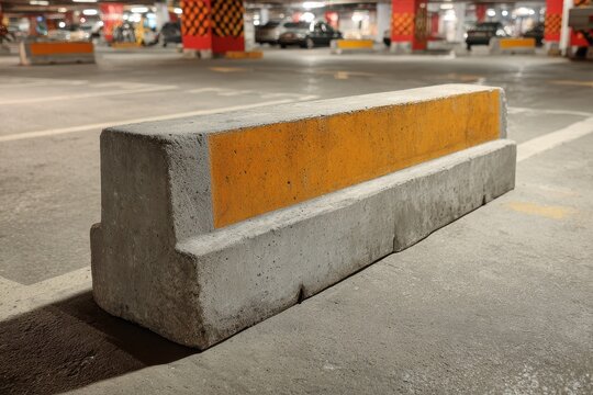 Concrete barrier obstructing parking