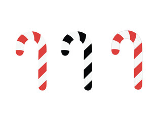 Obraz premium Christmas Candy Cane Vector Illustration – Holiday Sweet Icon