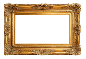 Ornate Golden Picture Frame Rectangle
