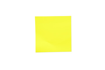 Bright Yellow Sticky Note on White Background Ready for Annotations and Reminders