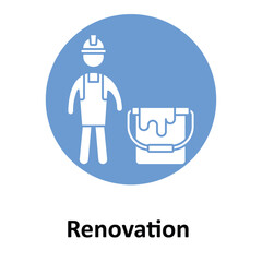 Renovation Vector Icon which can easily modify or edit