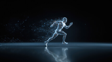 Neural pathways lighting up while exercising, symbolizing brain-body connection