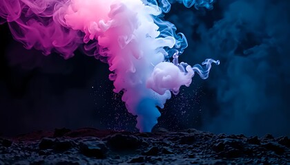 Abstract pink blue smoke background wallpaper design for graphic design art