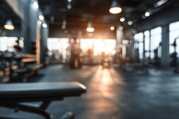 Blurred abstract background of a gym