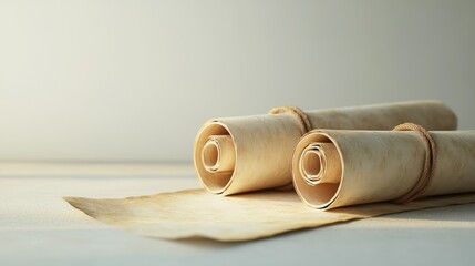 Ancient scrolls on aged parchment