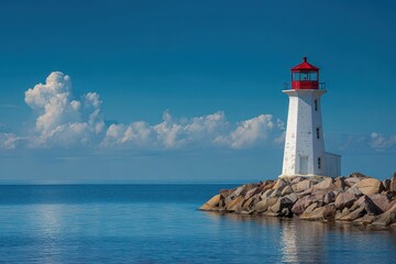 Beacon under azure sky