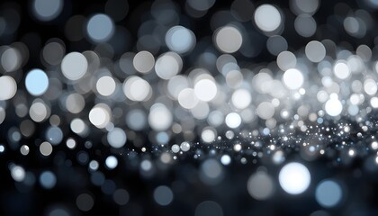 Abstract blur silver glitter sparkle background with soft defocused bokeh light effect
