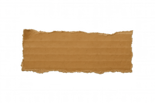 Cardboard fragment featuring transparent backdrop, offering clean space for personalized graphics or messaging