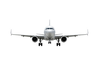 Isolated Passenger Jet in Landing Configuration Ready to Touchdown Approach View