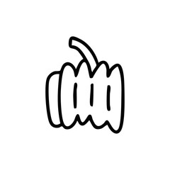 pumpkin icon hand drawn