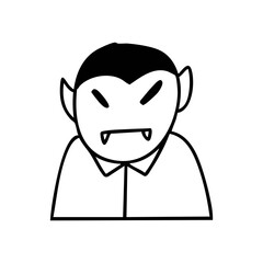 cute Dracula icon hand drawn