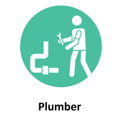 Plumber Vector Icon which can easily modify or edit