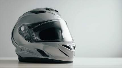 white fullface helmet with white background
