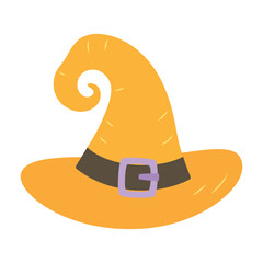 witch hat isolated, flat style