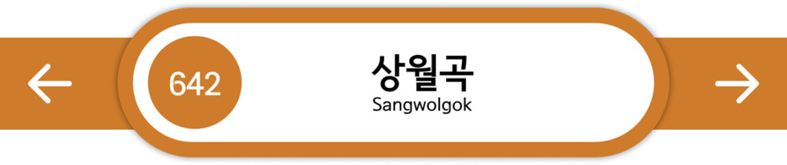 Fototapeta premium Illustration of Korean subway station names written in Korean and English