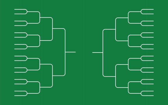Sport game competition bracket. Sport game tournament championship stage layout.