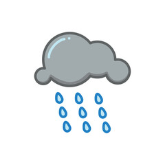 rainy icon vector design template elegant style